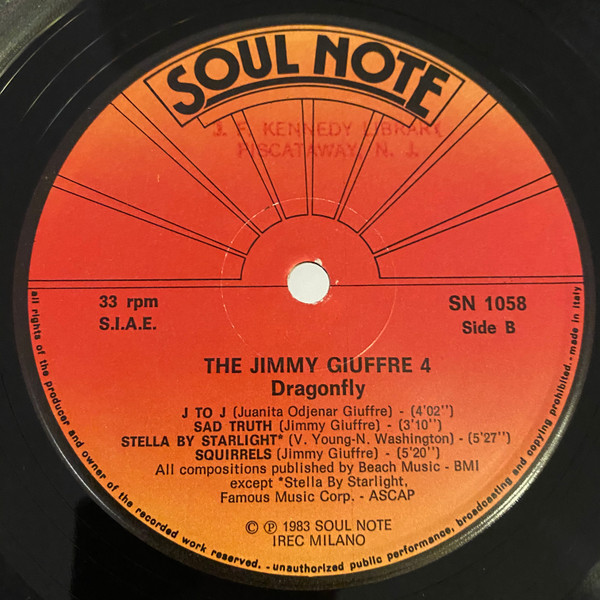 The Jimmy Giuffre 4 - Dragonfly | Soul Note (SN 1058) - 4