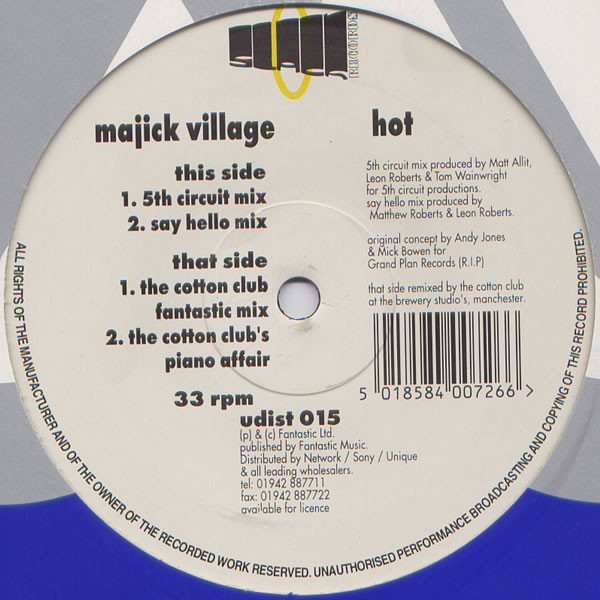 Majick Village - Hot | Fantastic Records (udist 015)
