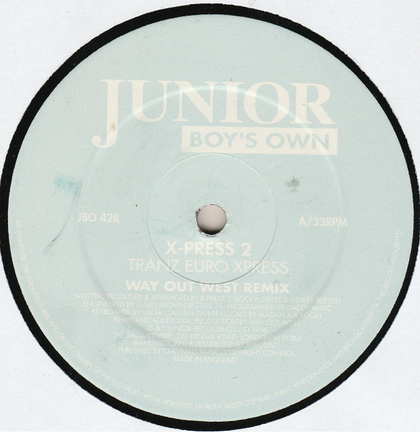 X-Press 2 - Tranz Euro Xpress | Junior Boy's Own (JBO 42R) - main