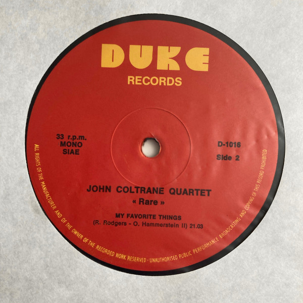 The John Coltrane Quartet - Rare | Duke Records (D-1016) - 4