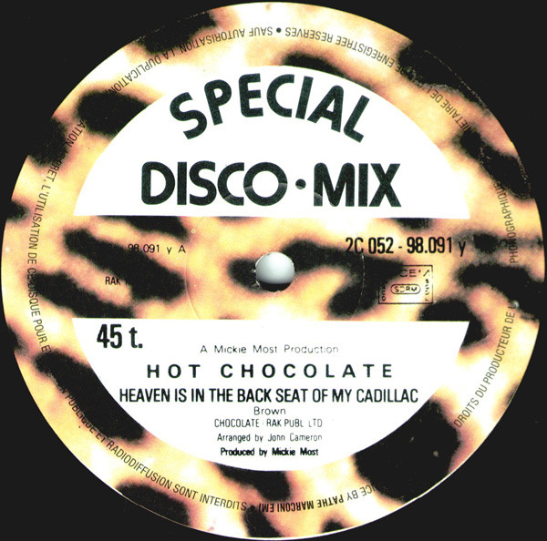 Hot Chocolate - Heaven Is In The Back Seat Of My Cadillac / Sex Appeal | Pathé Marconi EMI (2C 052-98.091 y) - main
