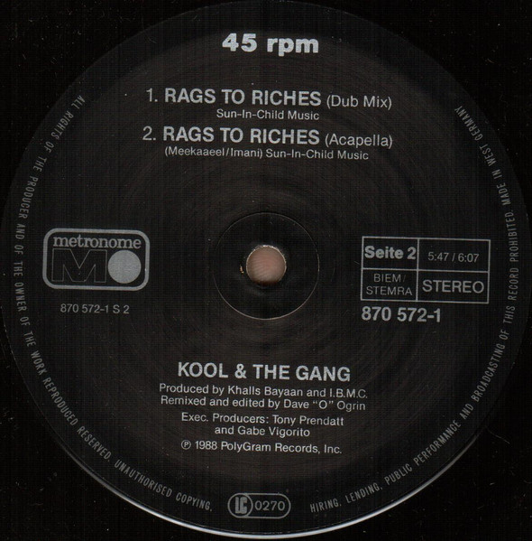 Kool & The Gang - Rags To Riches | Metronome (870 572-1) - 4