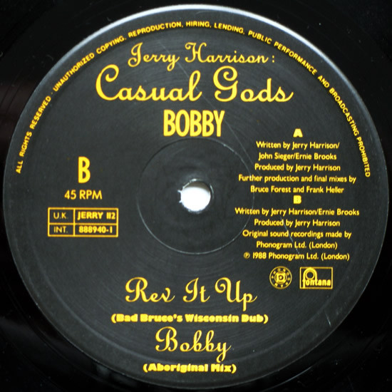 Jerry Harrison: Casual Gods - Rev It Up | Fontana (JERRY 112) - 4 Jerry Harrison: Casual Gods - Rev It Up | Fontana (JERRY 112) - 4