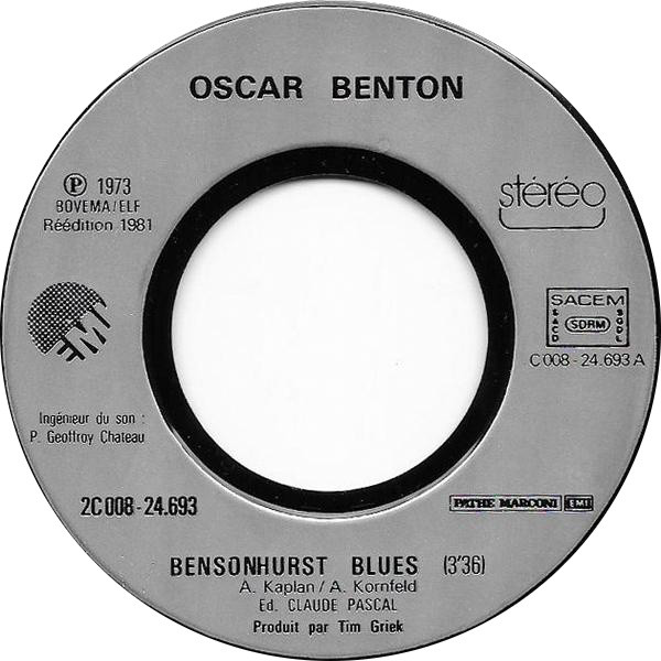 Oscar Benton - Bensonhurst Blues | EMI (2 C 008-24693) - 3