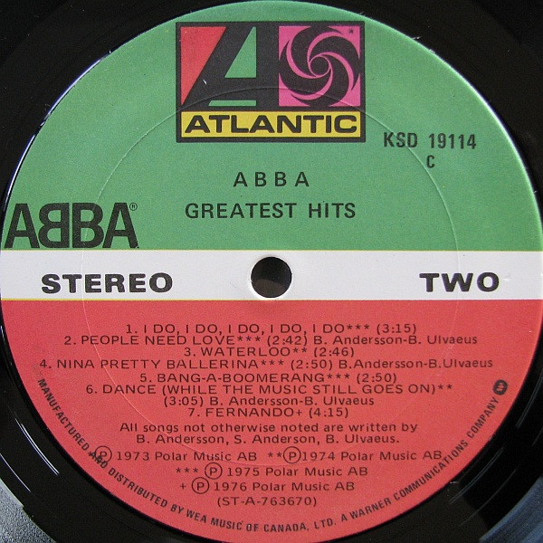 ABBA - Greatest Hits [Vinyl] | Atlantic (KSD 19114) - 6