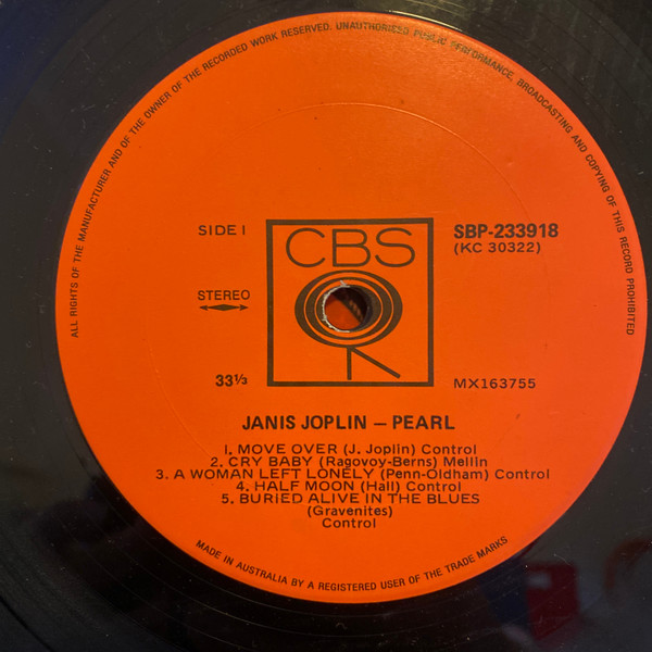 Janis Joplin - Pearl | CBS (SBP 233918) - 2