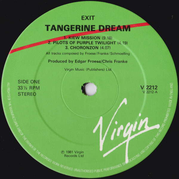 Tangerine Dream - Exit | Virgin (V 2212) - 3