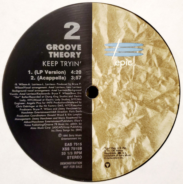 Groove Theory - Keep Tryin' | Epic (EAS 7515) - 2