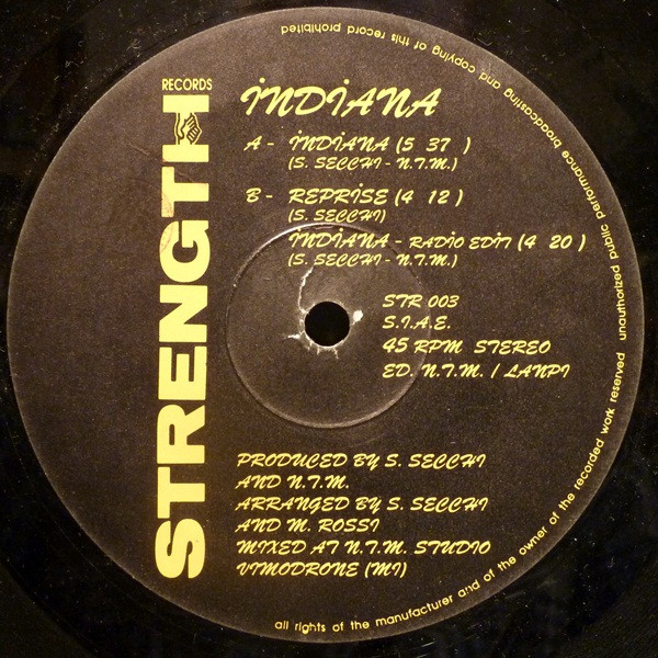 Indiana - Indiana | Strength Records (STR 003) - main