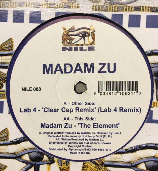 Madam Zu - Clear Cap Remix / The Element | Nile Records (NILE 008)
