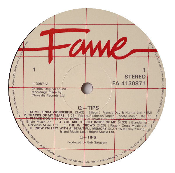 The Q Tips Featuring Paul Young - Q-Tips Featuring Paul Young | Fame (FA 41 3087 1) - 3