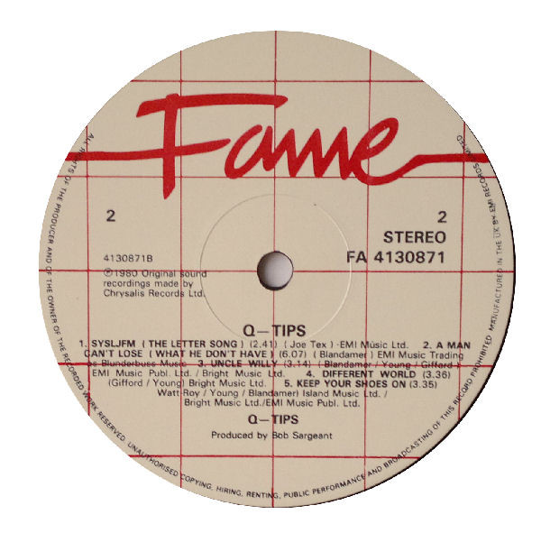 The Q Tips Featuring Paul Young - Q-Tips Featuring Paul Young | Fame (FA 41 3087 1) - 4