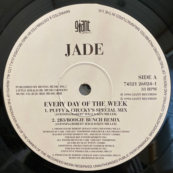 Jade - Every Day Of The Week | Giant Records (74321 26024-1) - 2 Jade - Every Day Of The Week | Giant Records (74321 26024-1) - 2