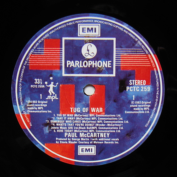 Paul McCartney - Tug Of War | Parlophone (PCTC 259) - 3 Paul McCartney - Tug Of War | Parlophone (PCTC 259) - 3