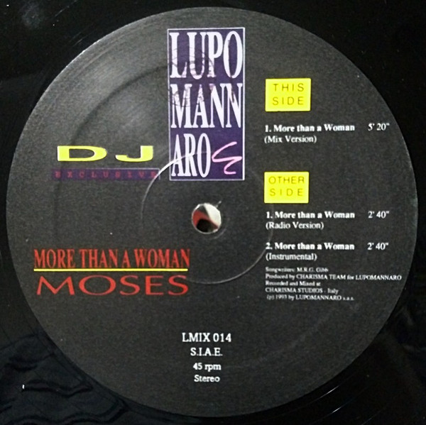 Moses - More Than A Woman | Lupomannaro (LMIX 014) - main