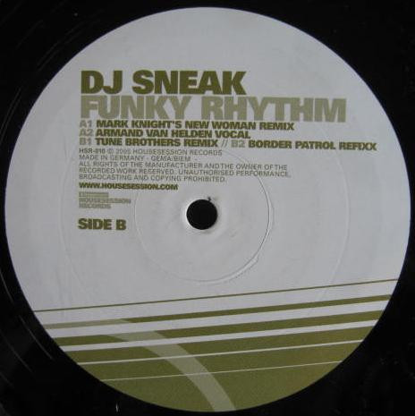 DJ Sneak - Funky Rhythm | Housesession Records (HSR 010) - main