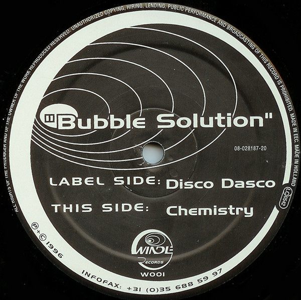 Bubble Solution - Disco Dasco | Wiggle Records (W001) - 2