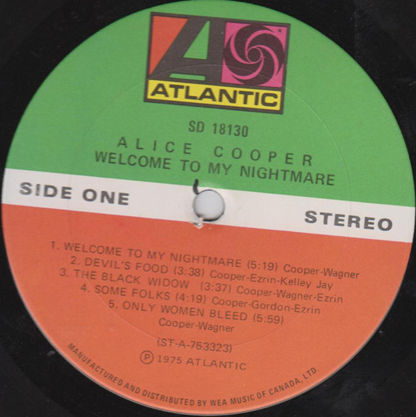 Alice Cooper - Welcome To My Nightmare | Atlantic (SD 18130) - 2