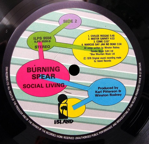 Burning Spear - Social Living | Island Records (ILPS 9556) - 4
