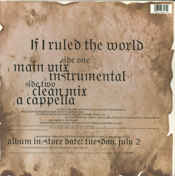 Nas - If I Ruled The World | Columbia (44 78327) - 2