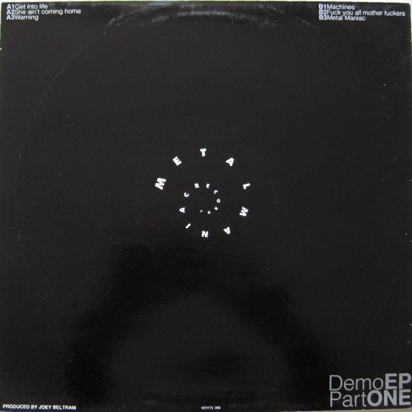 Joey Beltram - Demo EP Part One | R & S Records (WHITE 006) - 2