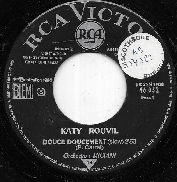 Katy Rouvil - Douce Doucement | RCA Victor (46.052)