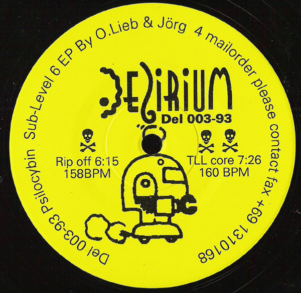 Psilocybin - Sub-Level 6 EP | Delirium (Del 003-93)