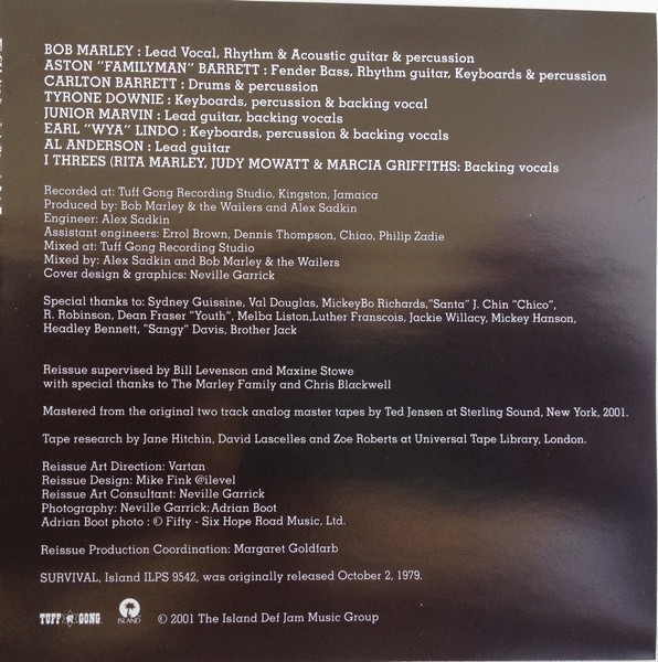 Bob Marley & The Wailers - Survival | Tuff Gong (none) - 4