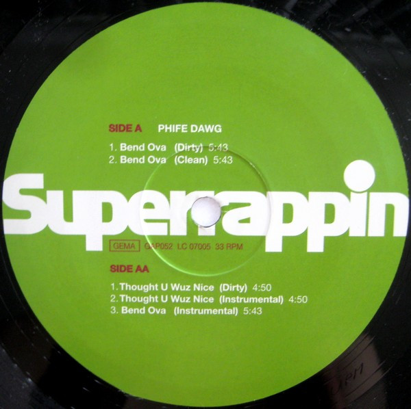 Phife Dawg - Bend Ova / Thought U Wuz Nice | Groove Attack Productions (GAP052) - 3