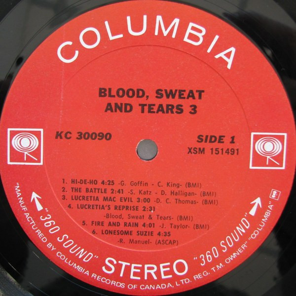 Blood, Sweat And Tears - Blood, Sweat And Tears 3 | Columbia (KC 30090) - 3 Blood, Sweat And Tears - Blood, Sweat And Tears 3 | Columbia (KC 30090) - 3