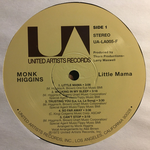 Monk Higgins - Little Mama | United Artists Records (UA-LA005-F) - 2