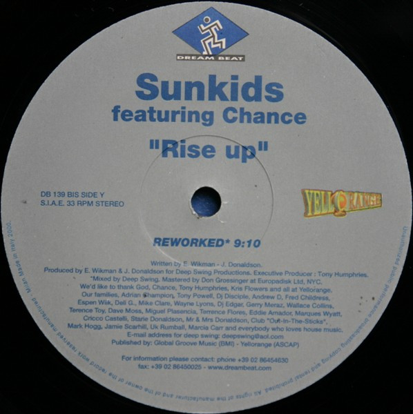 Sunkids Featuring Chance - Rise Up | Dream Beat (DB 139) - 3