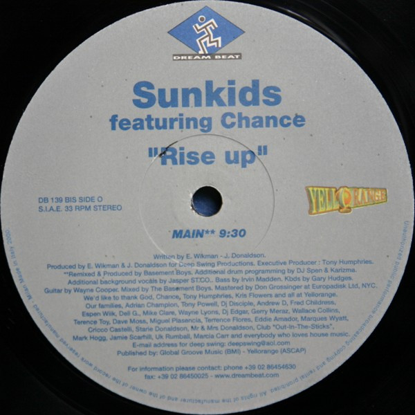 Sunkids Featuring Chance - Rise Up | Dream Beat (DB 139) - 4