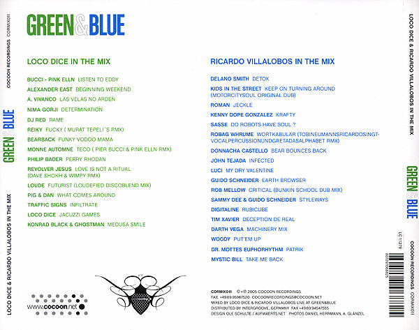 Loco Dice & Ricardo Villalobos - In The Mix - Green & Blue | Cocoon Recordings (CORMIX011) - 2