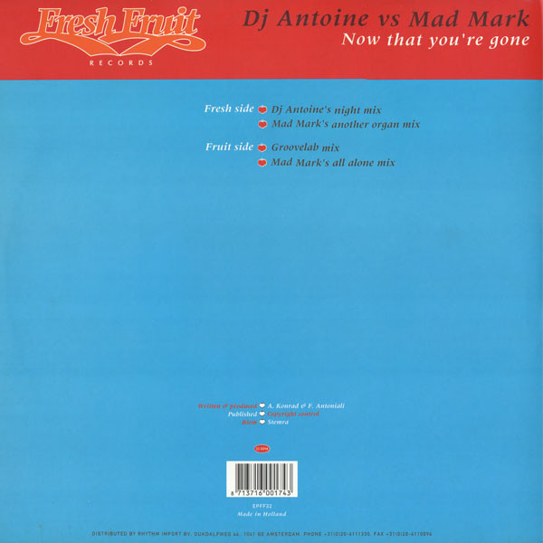 DJ Antoine vs. Mad Mark - Now That You're Gone | Fresh Fruit Records (EPFF32) - 4 DJ Antoine vs. Mad Mark - Now That You're Gone | Fresh Fruit Records (EPFF32) - 4