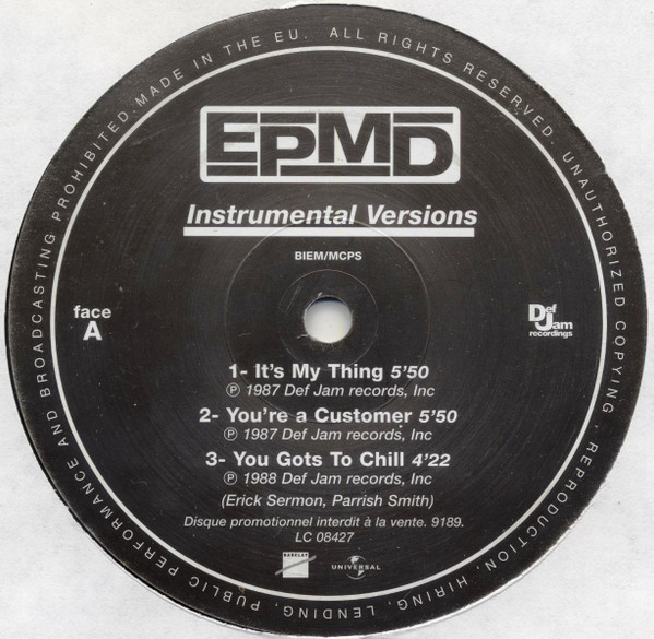EPMD - Instrumental Versions | Def Jam Recordings (9189)