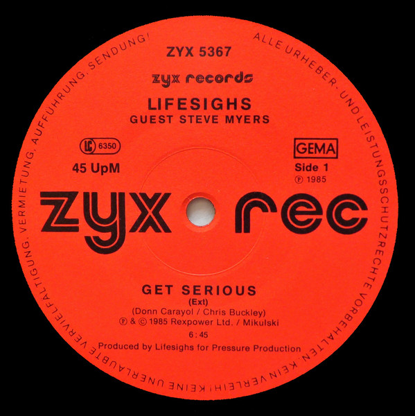 Lifesighs - Get Serious | ZYX Records (ZYX 5367) - 3 Lifesighs - Get Serious | ZYX Records (ZYX 5367) - 3