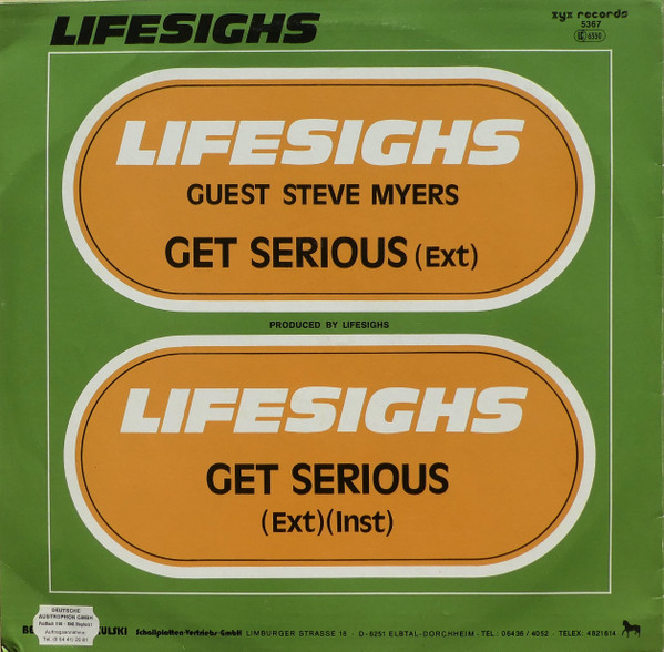 Lifesighs - Get Serious | ZYX Records (ZYX 5367) - 2 Lifesighs - Get Serious | ZYX Records (ZYX 5367) - 2