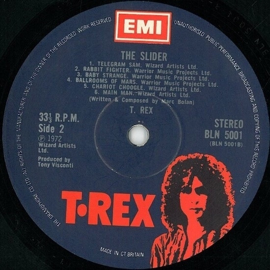 T. Rex - The Slider | T. Rex (BLN 5001) - 4