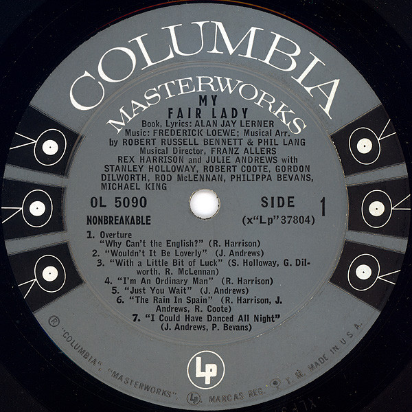 Rex Harrison , Julie Andrews - My Fair Lady | Columbia Masterworks (OL 5090) - 3