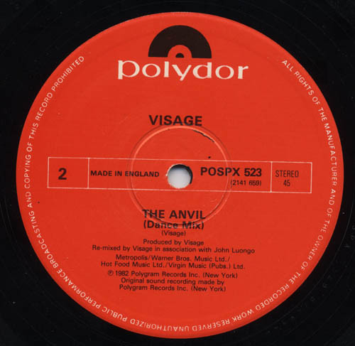 Visage - Pleasure Boys (Dance Mix) | Polydor (POSPX 523) - 5