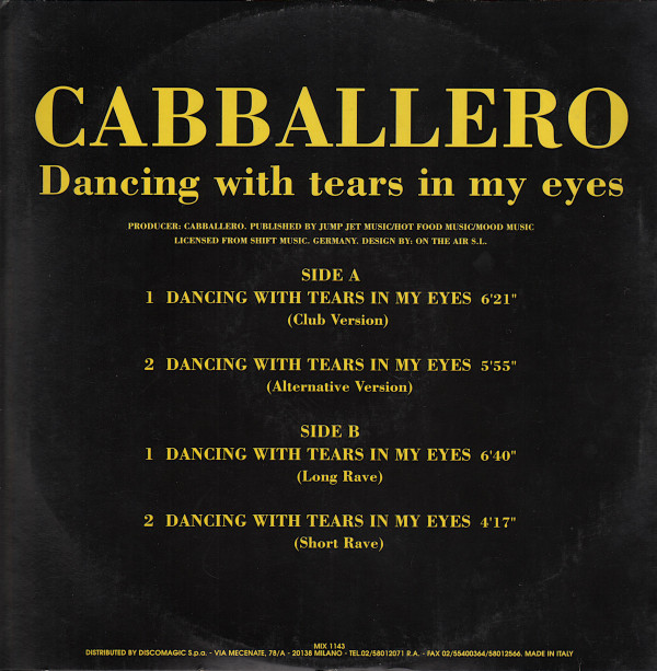 Cabballero - Dancing With Tears In My Eyes | Discomagic Records (MIX 1143) - 2
