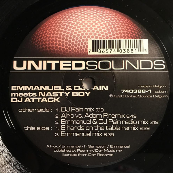 Emmanuel & DJ Pain Meets Nasty Boy - DJ Attack | United Sounds Belgium (740 388-1)