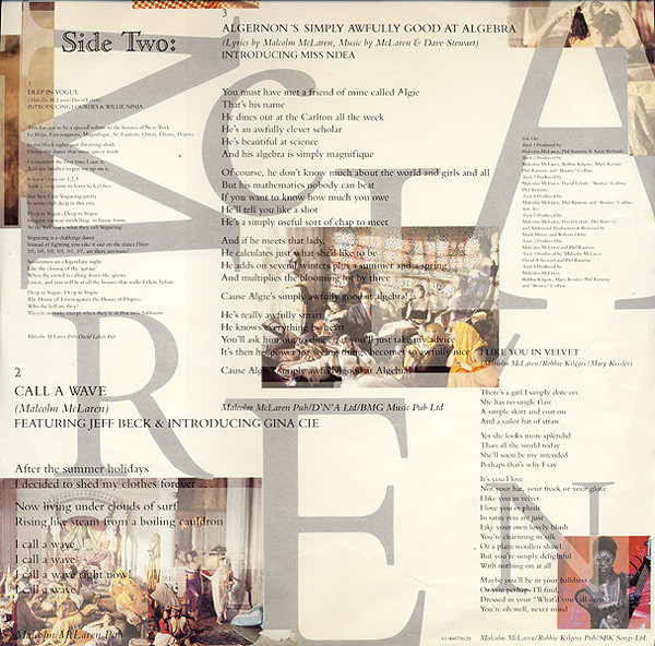 Malcolm McLaren And The Bootzilla Orchestra - Waltz Darling | Epic (EPC 460736 1) - 4