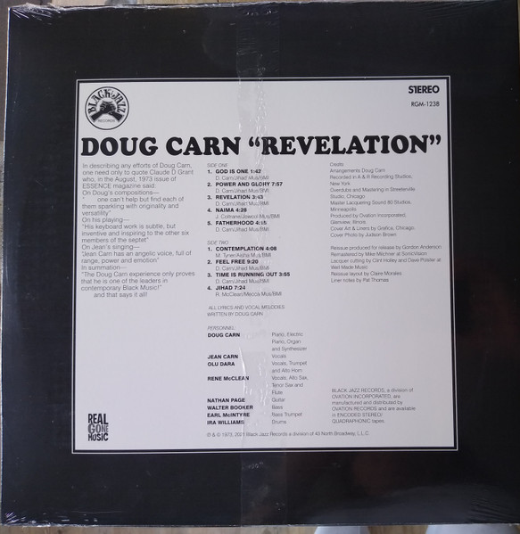 Doug Carn Featuring The Voice Of Jean Carn - Revelation | Black Jazz Records (RGM-1238) - 2