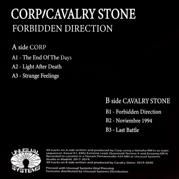 Corp  &  Cavalry Stone - Forbidden Direction | Unusual Systems (UNSYS007) - 4