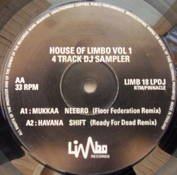 Various - House Of Limbo Vol 1 (4 Track DJ Sampler) | Limbo Records (LIMB 18 LPDJ) - 2