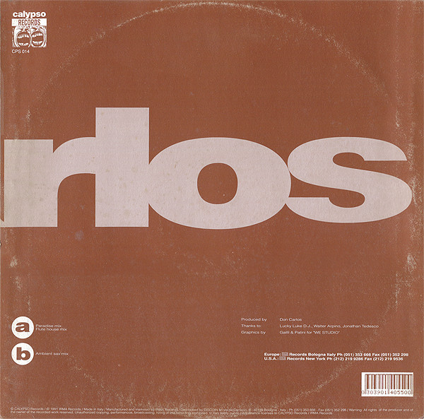 Don Carlos - Alone | Calypso Records (CPS 014) - 2