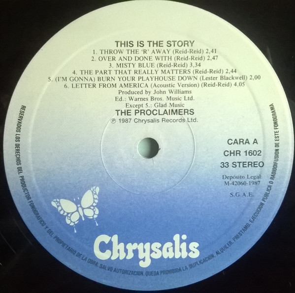 The Proclaimers - This Is The Story | Chrysalis (CHR 1602) - 3