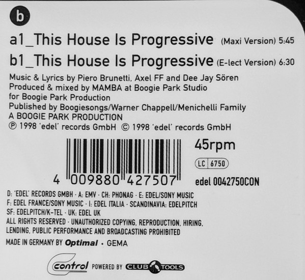 Mamba - This House Is Progressive | Control (0042750CON) - 3